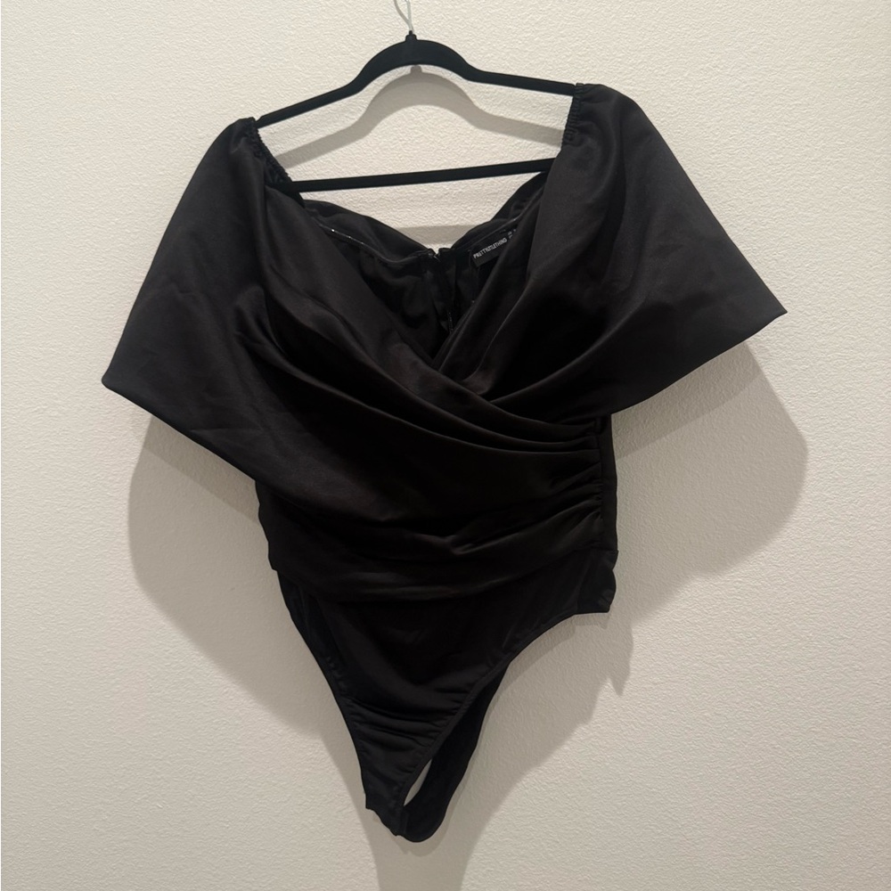 Elegant Black Off-Shoulder Bodysuit